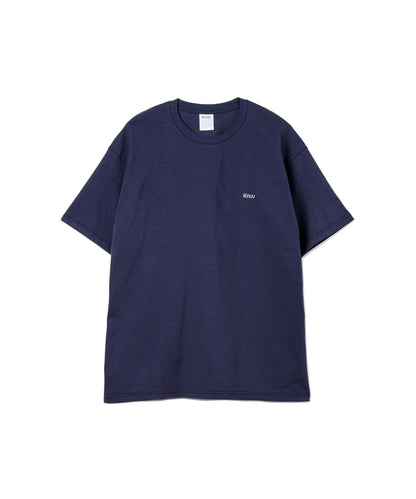 Small Logo Heavy Crewneck T-Shirt / NAVY