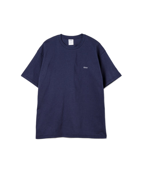 Small Logo Heavy Crewneck T-Shirt / NAVY - NAVY