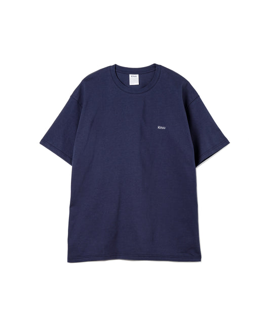 Small Logo Heavy Crewneck T-Shirt / NAVY