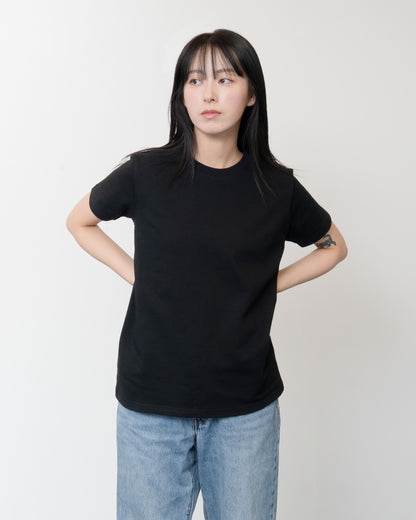 Women’s Heavy Crewneck T-Shirt / BLACK
