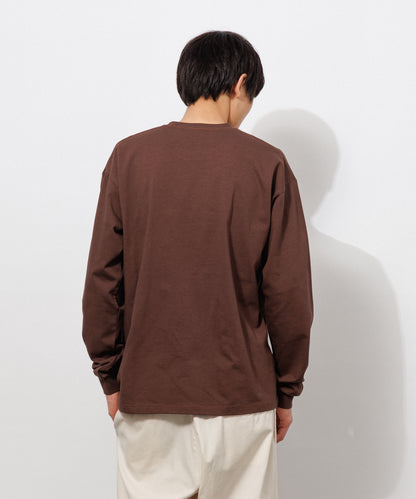 Heavy Crewneck Long Sleeve T-Shirt / BROWN