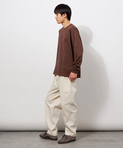 Heavy Crewneck Long Sleeve T-Shirt / BROWN