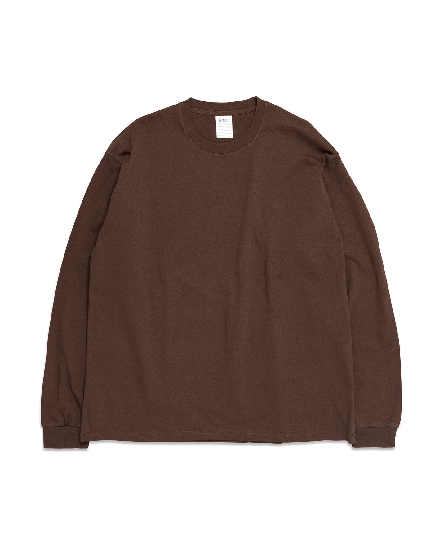 Heavy Crewneck Long Sleeve T-Shirt / BROWN