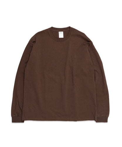 Heavy Crewneck Long Sleeve T-Shirt / BROWN