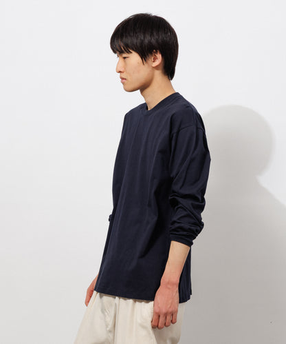 Heavy Crewneck Long Sleeve T-Shirt / DARK NAVY