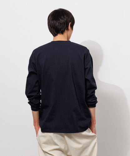 Heavy Crewneck Long Sleeve T-Shirt / DARK NAVY