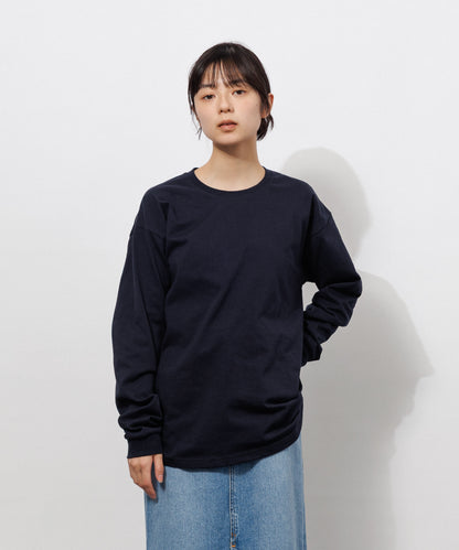 Heavy Crewneck Long Sleeve T-Shirt / DARK NAVY