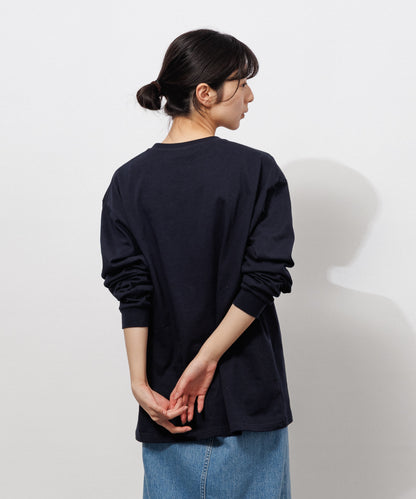 Heavy Crewneck Long Sleeve T-Shirt / DARK NAVY