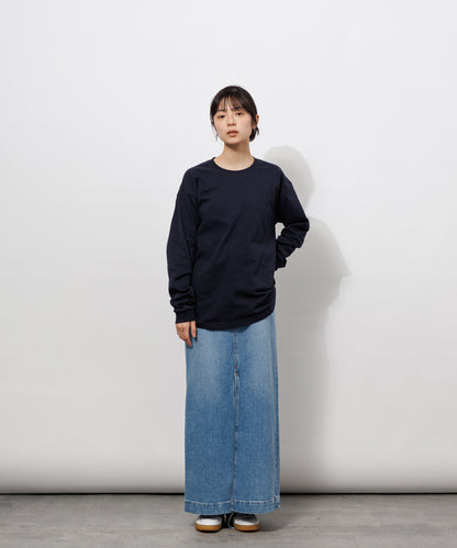 Heavy Crewneck Long Sleeve T-Shirt / DARK NAVY