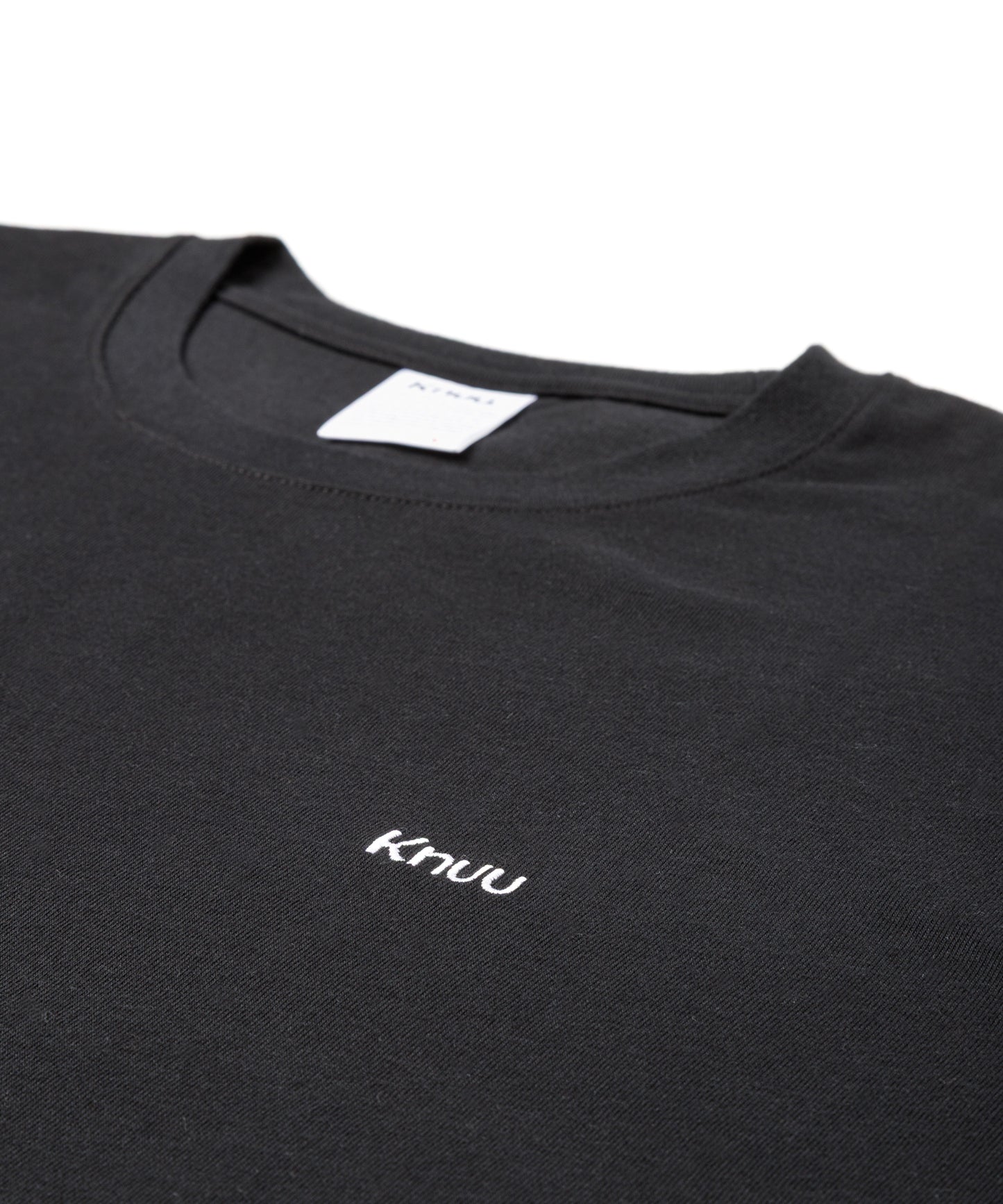 Small Logo Heavy Crewneck Long Sleeve T-Shirt / BLACK