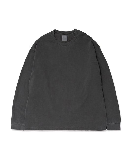Heavy Pigment Dye Long Sleeve T-Shirt / BLACK