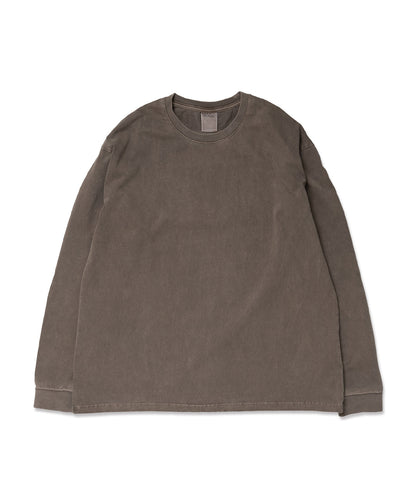 Heavy Pigment Dye Long Sleeve T-Shirt / BROWN