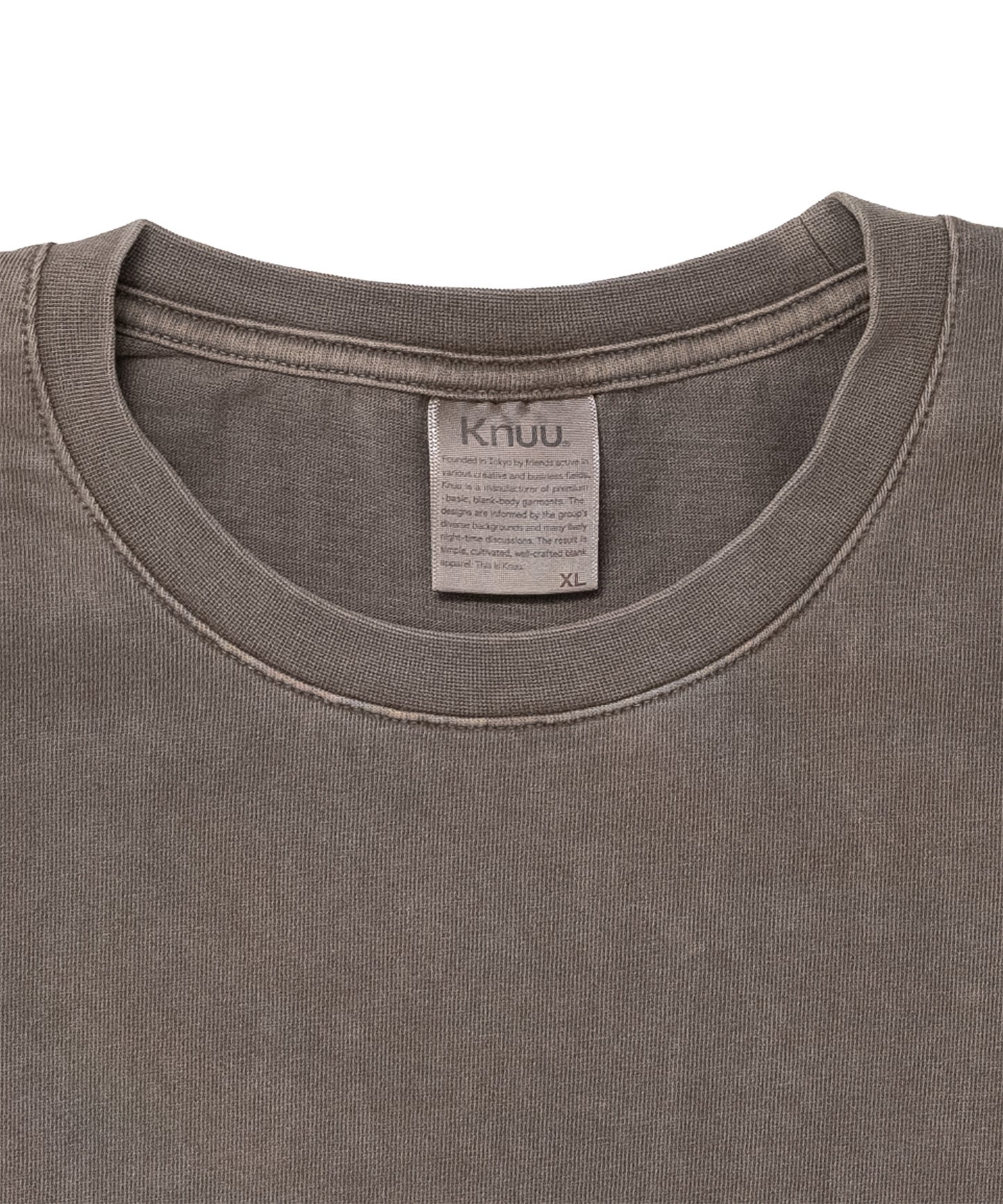 Heavy Pigment Dye Long Sleeve T-Shirt / BROWN