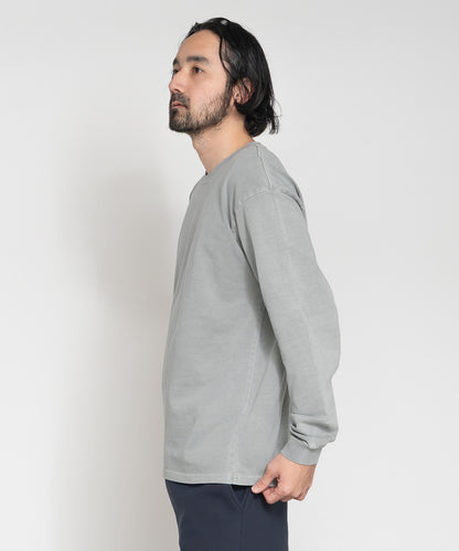 Heavy Pigment Dye Long Sleeve T-Shirt / GRAY