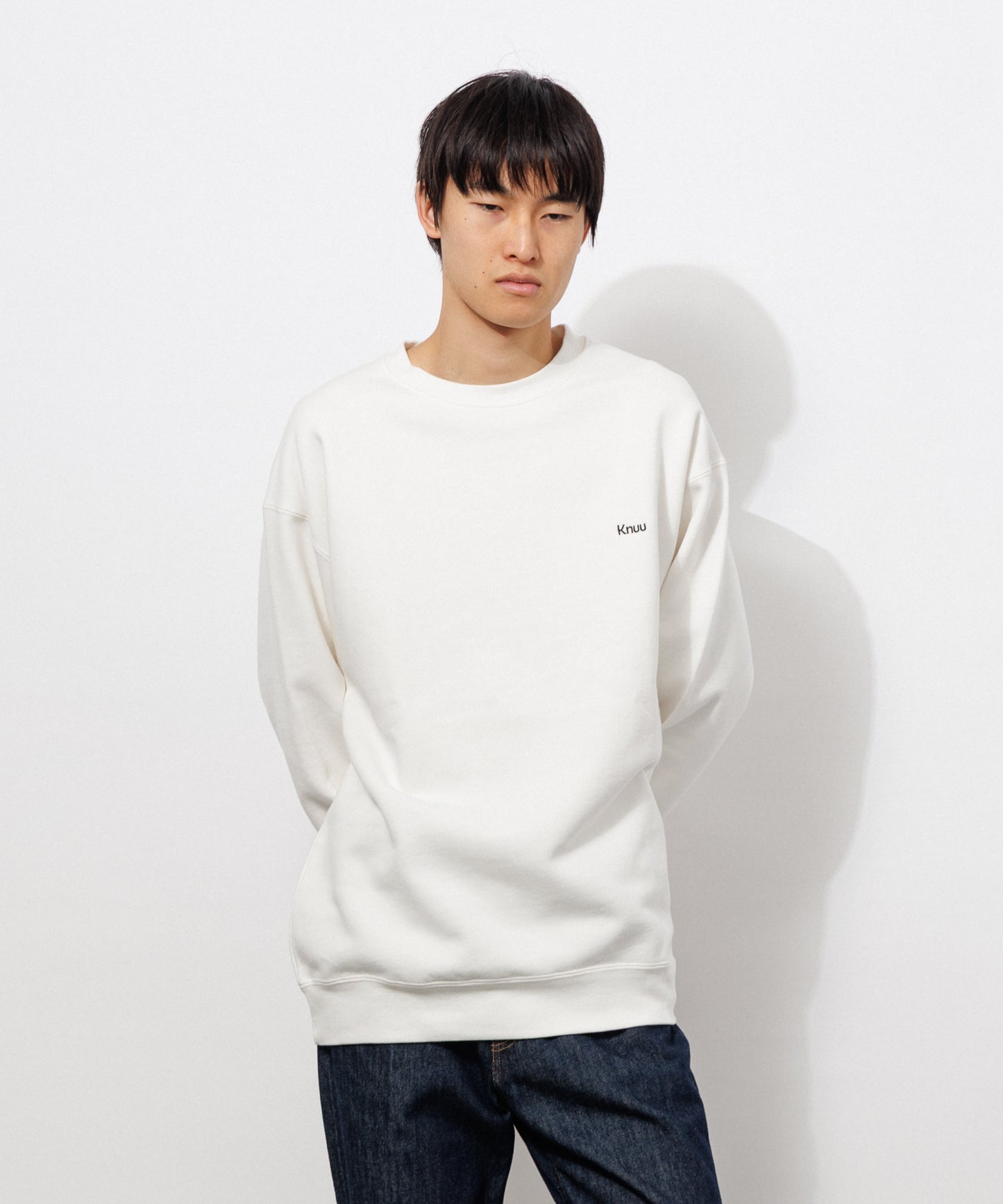 Small Logo Heavy Crewneck Sweatshirt / WHITE