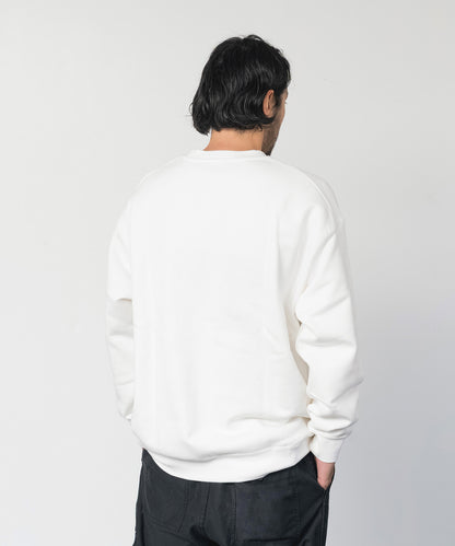 Small Logo Heavy Crewneck Sweatshirt / WHITE