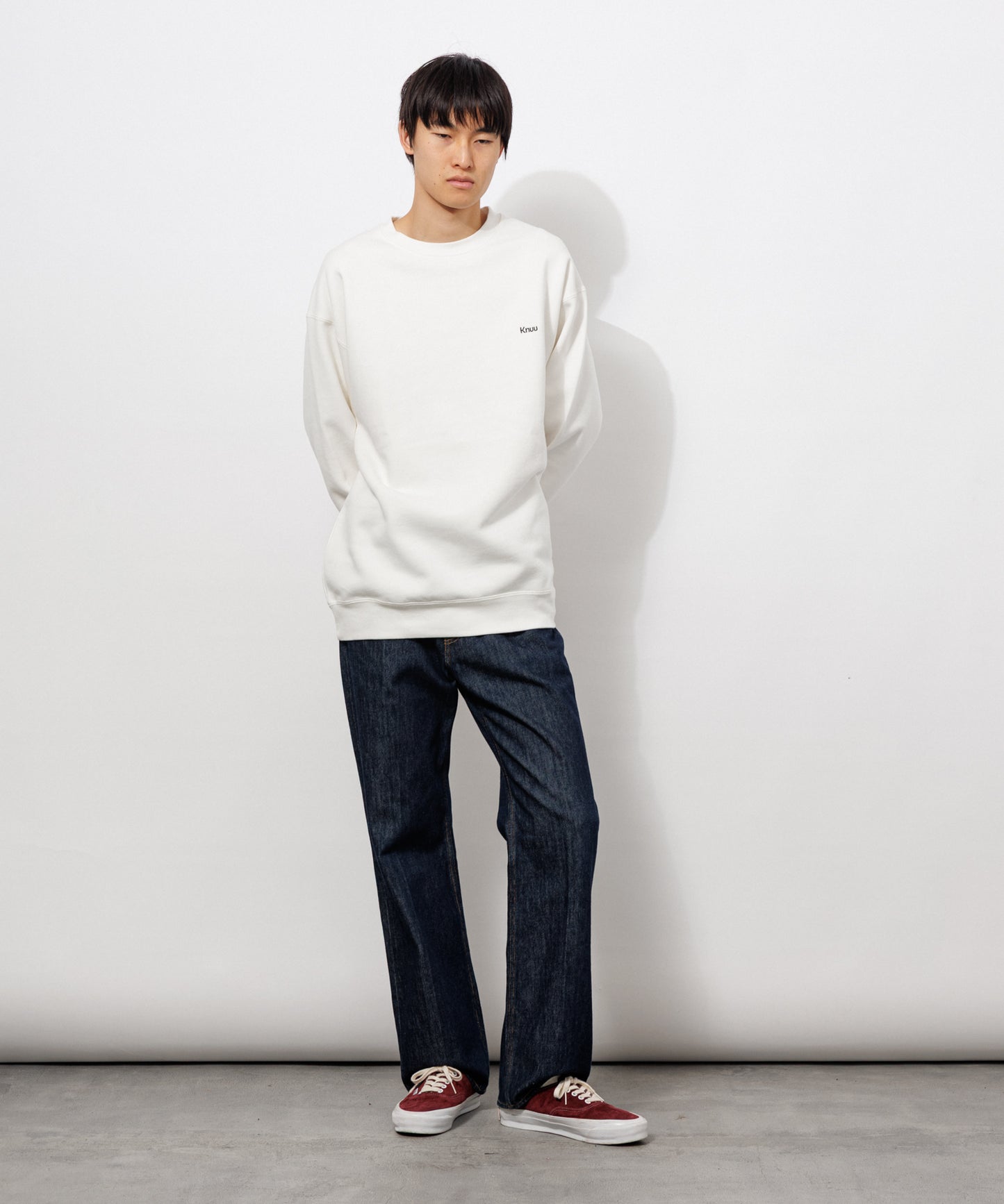 Small Logo Heavy Crewneck Sweatshirt / WHITE