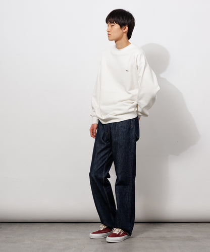 Small Logo Heavy Crewneck Sweatshirt / WHITE