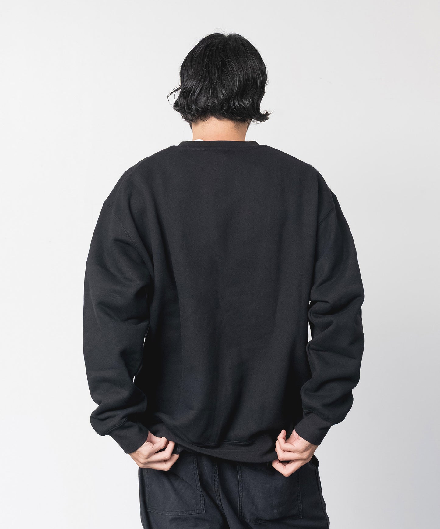 Small Logo Heavy Crewneck Sweatshirt / BLACK