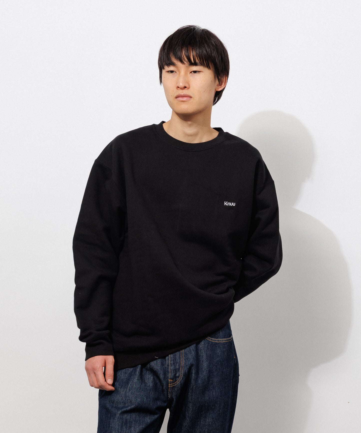 Small Logo Heavy Crewneck Sweatshirt / BLACK