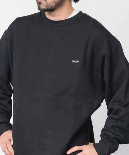 Small Logo Heavy Crewneck Sweatshirt / BLACK