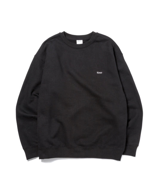 Small Logo Heavy Crewneck Sweatshirt / BLACK