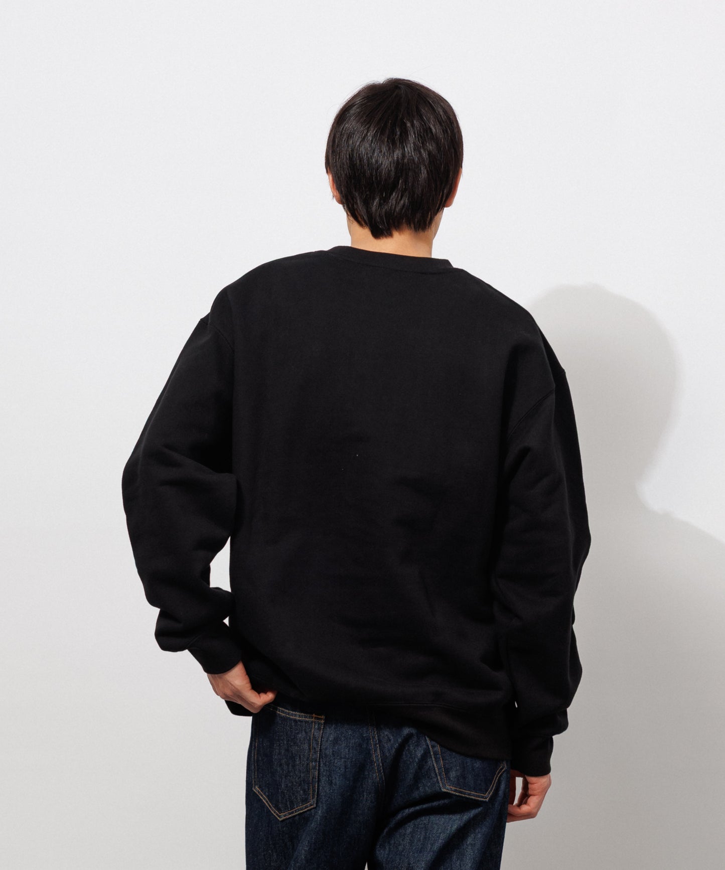 Small Logo Heavy Crewneck Sweatshirt / BLACK