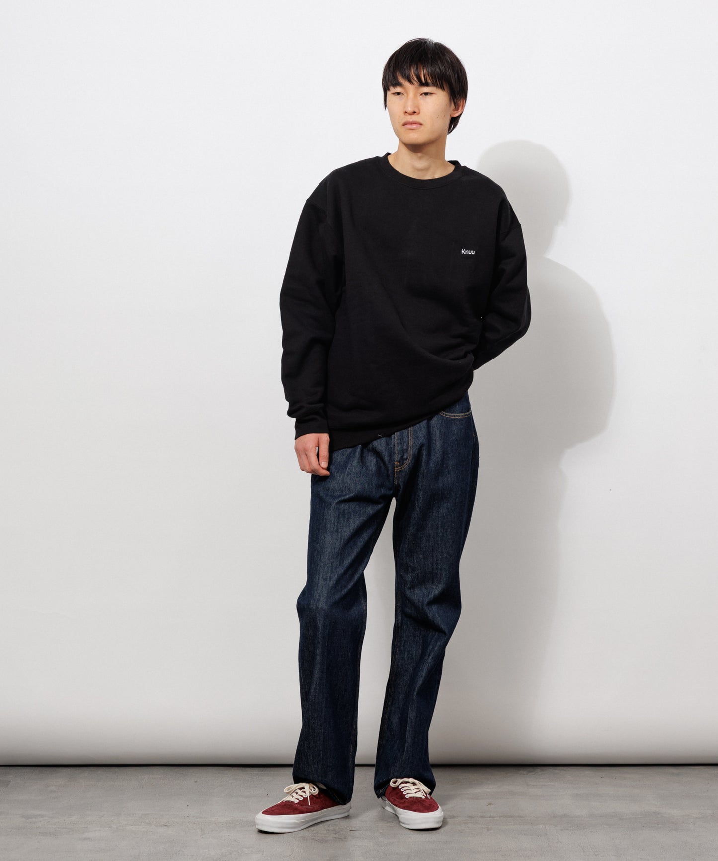 Small Logo Heavy Crewneck Sweatshirt / BLACK
