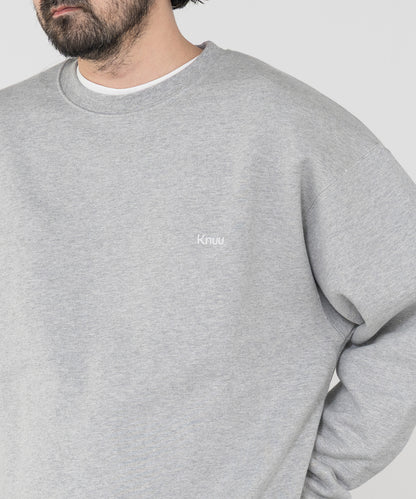 Small Logo Heavy Crewneck Sweatshirt / HEATHER GRAY