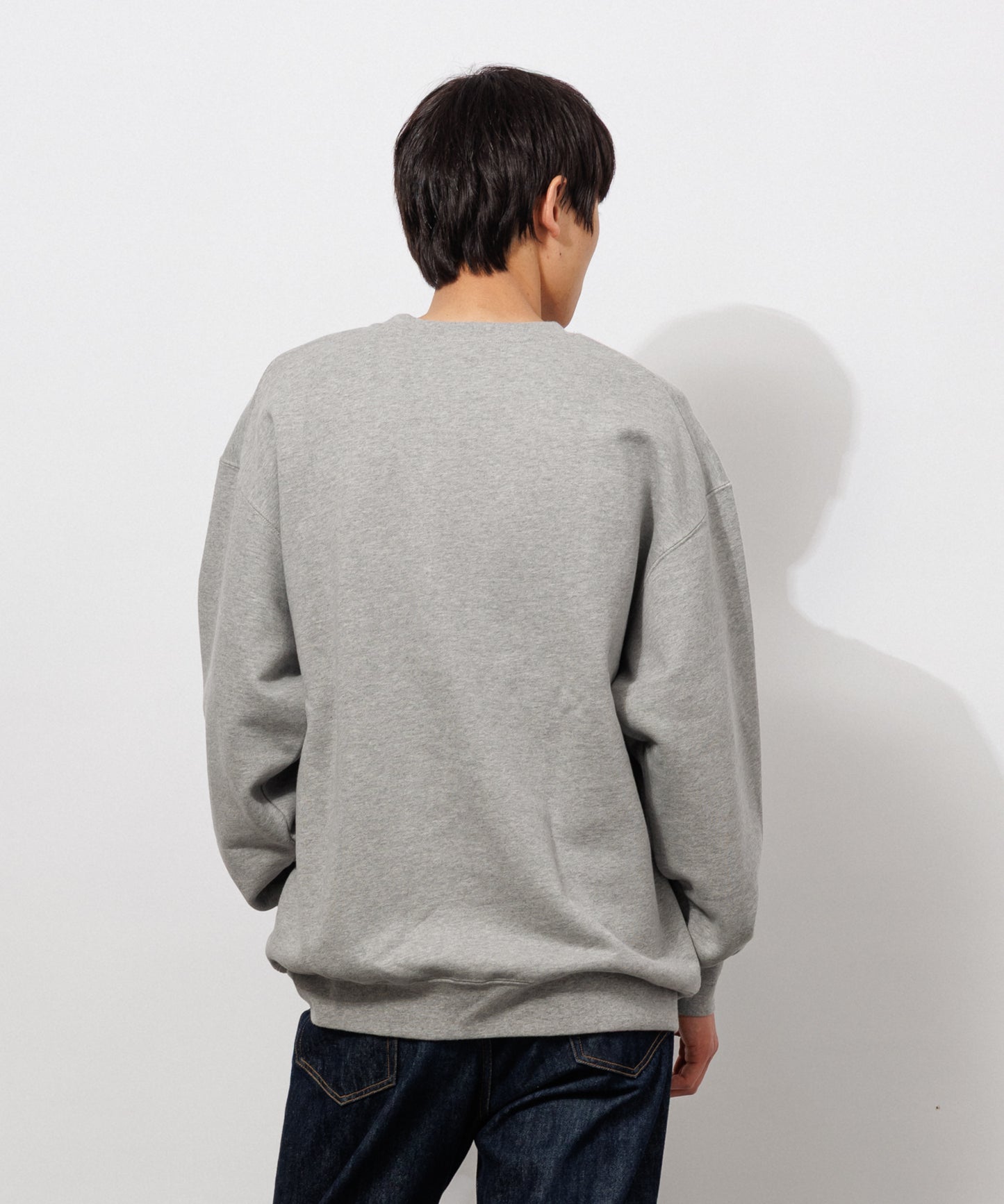 Small Logo Heavy Crewneck Sweatshirt / HEATHER GRAY