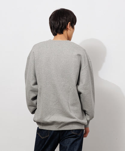 Small Logo Heavy Crewneck Sweatshirt / HEATHER GRAY