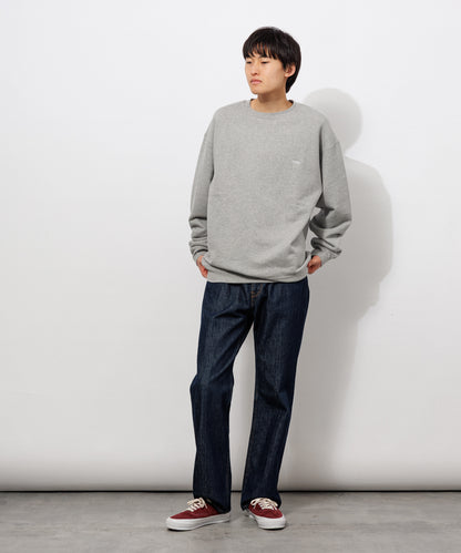 Small Logo Heavy Crewneck Sweatshirt / HEATHER GRAY