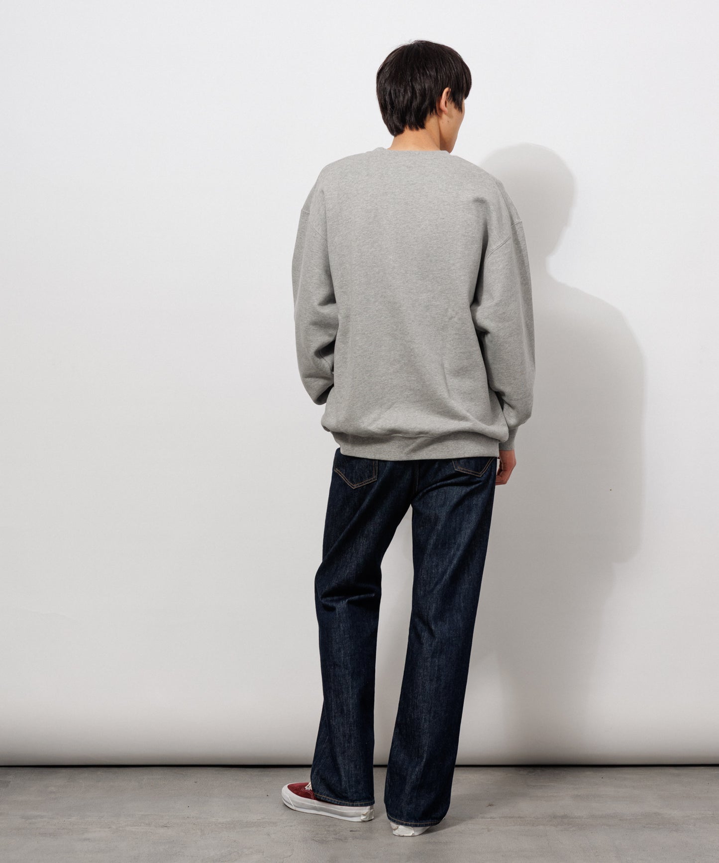 Small Logo Heavy Crewneck Sweatshirt / HEATHER GRAY