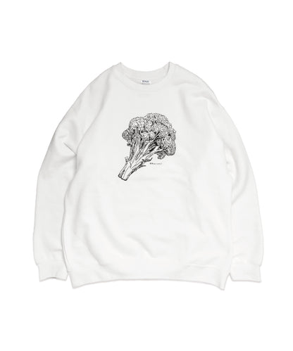 Broccoli Sweatshirt / WHITE