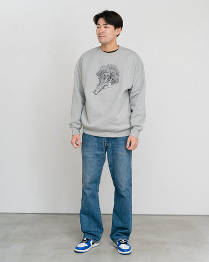 Broccoli Sweatshirt / HEATHER GRAY