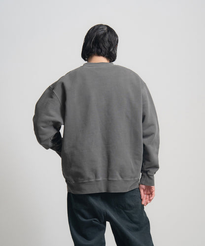 Heavy Pigment Dye Sweatshirt / BLACK