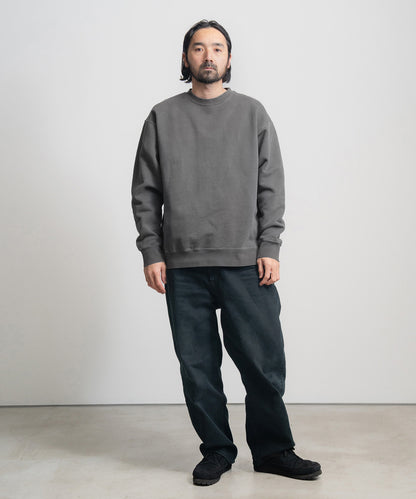 Heavy Pigment Dye Sweatshirt / BLACK