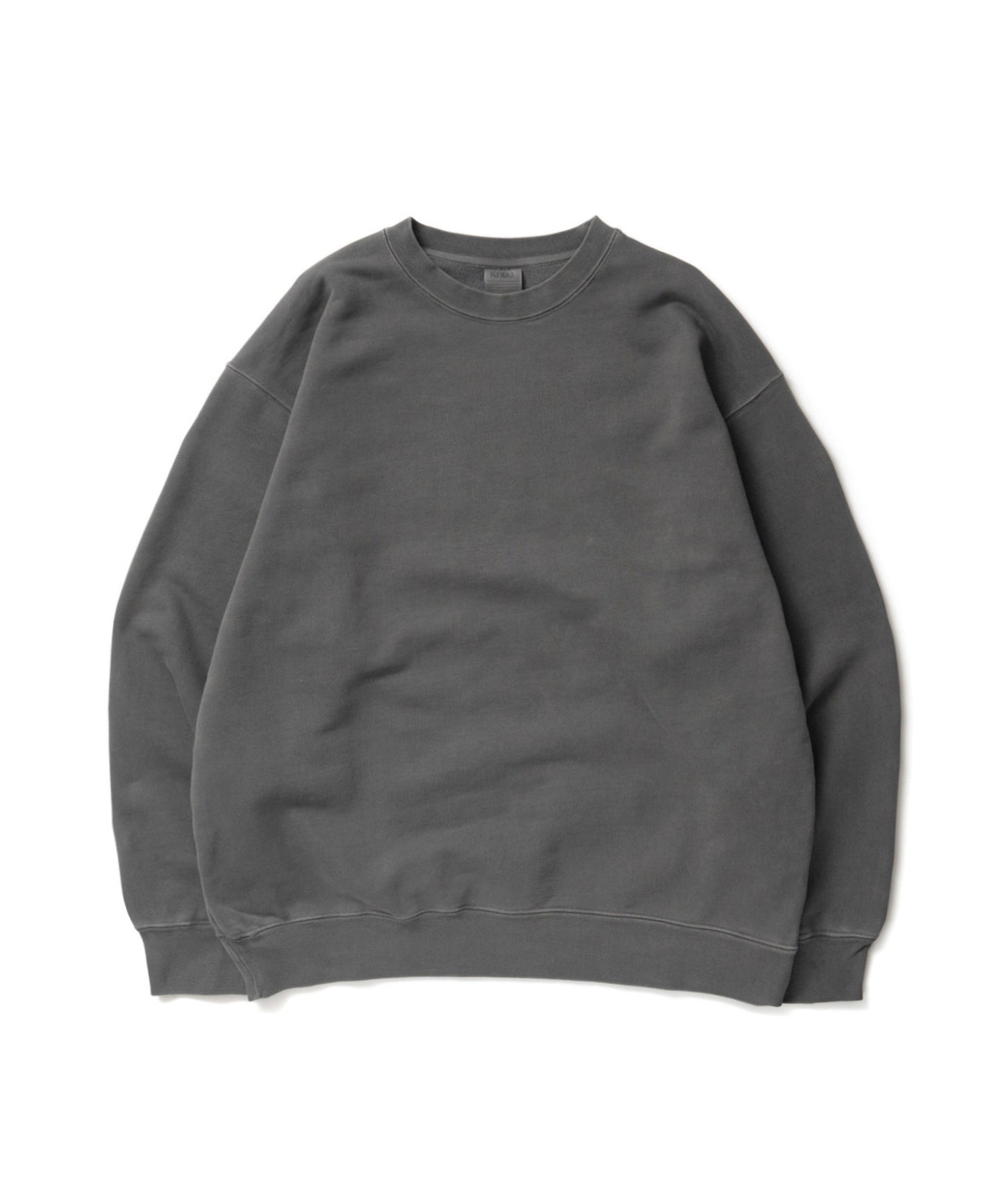 Heavy Pigment Dye Sweatshirt / BLACK