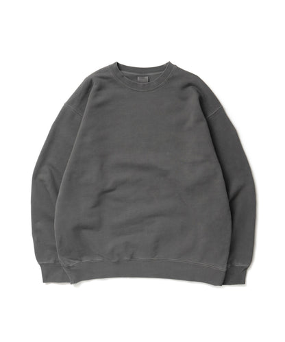 Heavy Pigment Dye Sweatshirt / BLACK