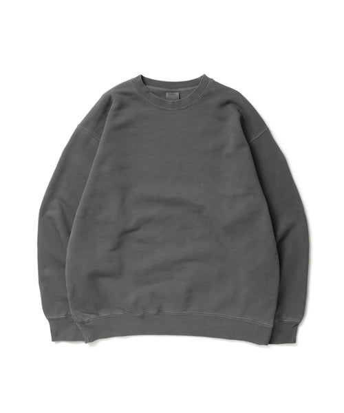 Heavy Pigment Dye Sweatshirt / BLACK - BLACK