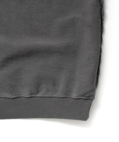 Heavy Pigment Dye Sweatshirt / BLACK