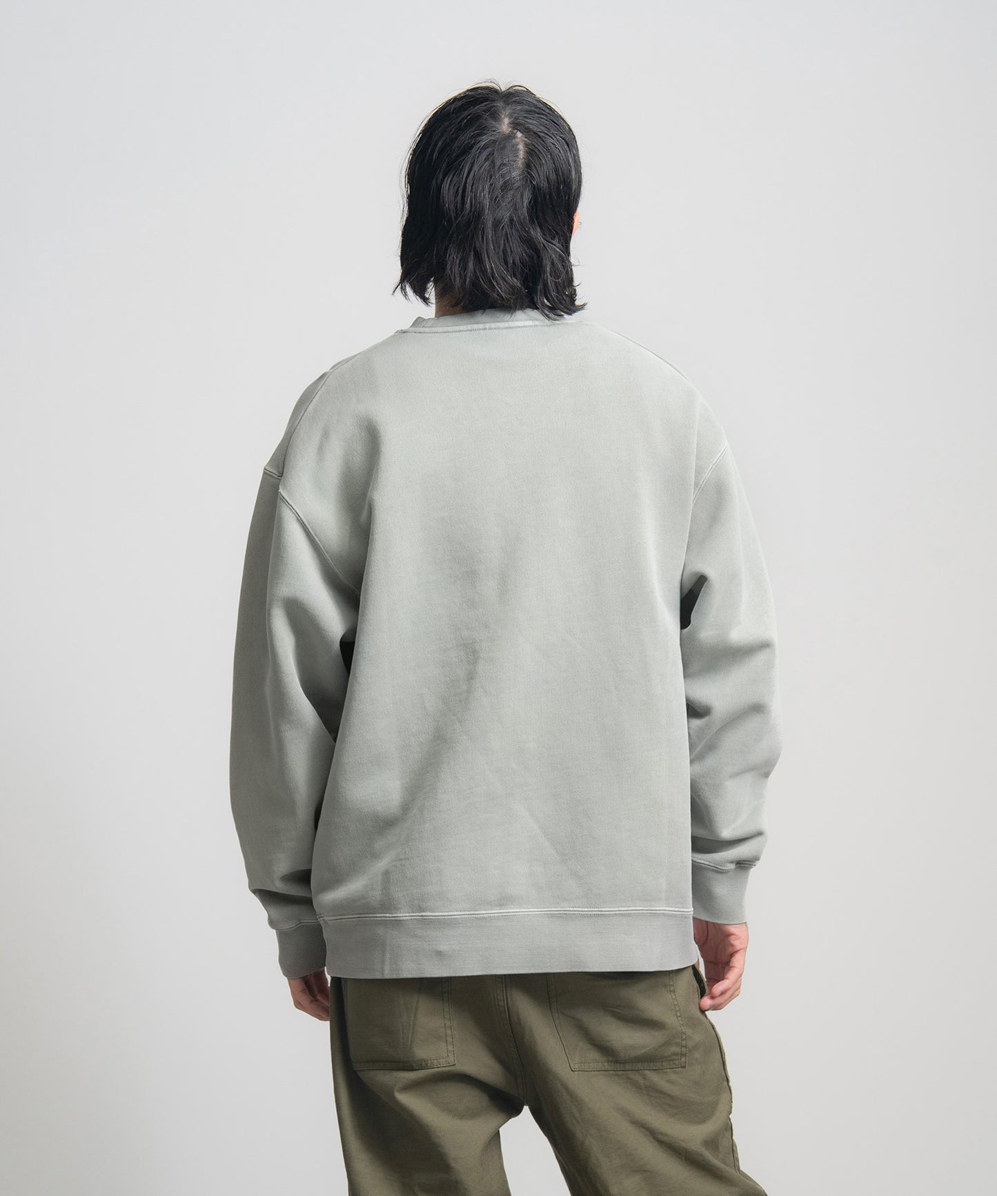 Heavy Pigment Dye Sweatshirt / SAGE GREEN