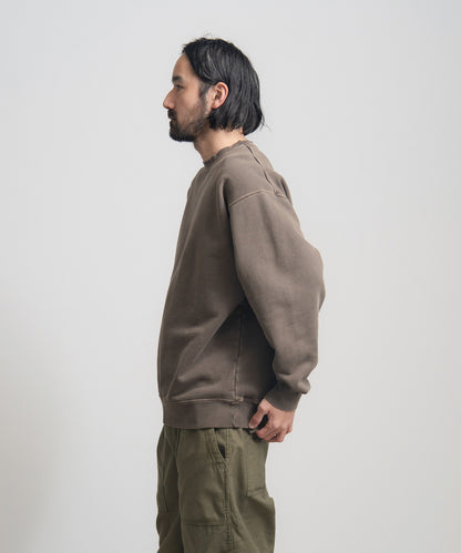 Heavy Pigment Dye Sweatshirt / BROWN