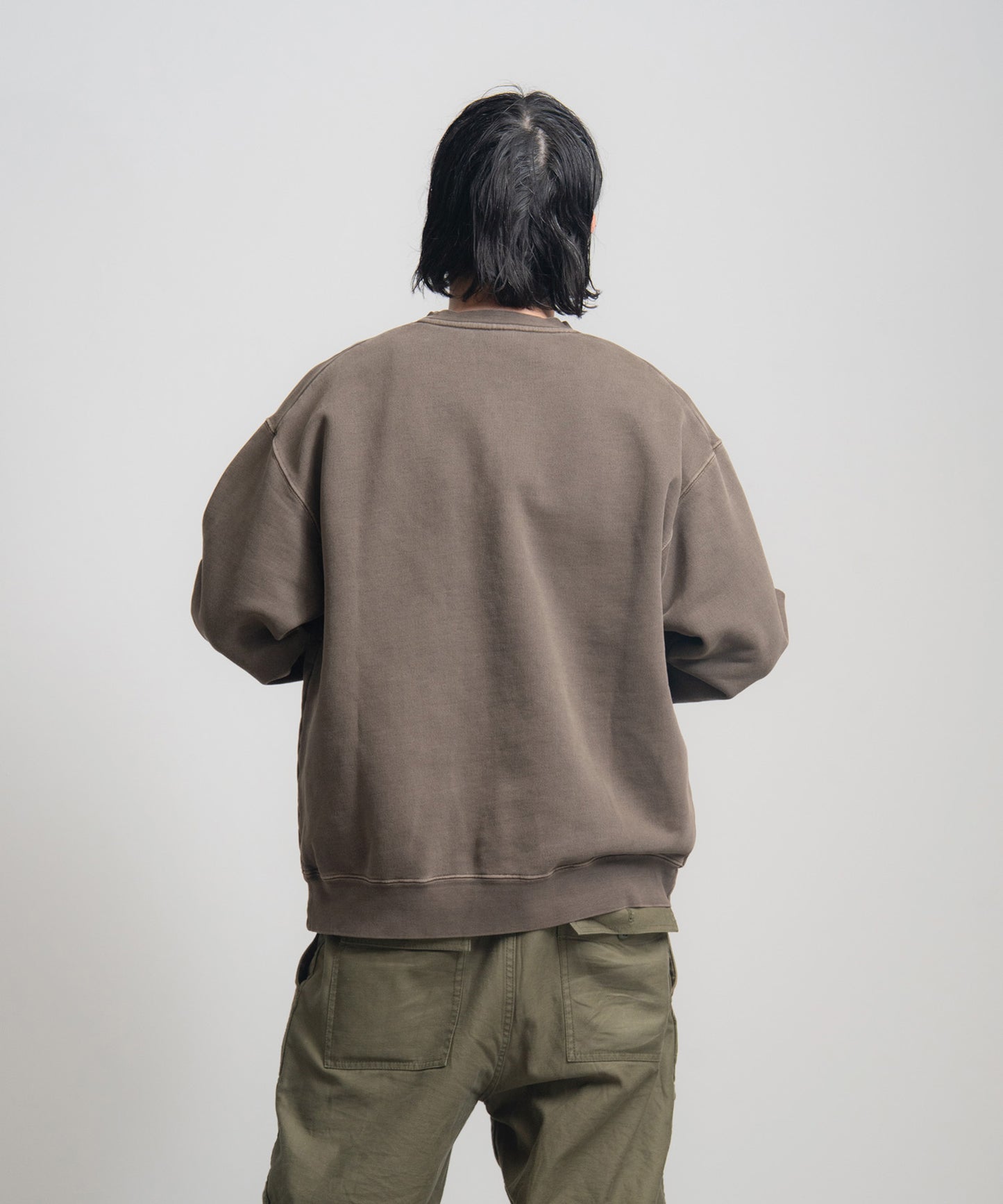 Heavy Pigment Dye Sweatshirt / BROWN