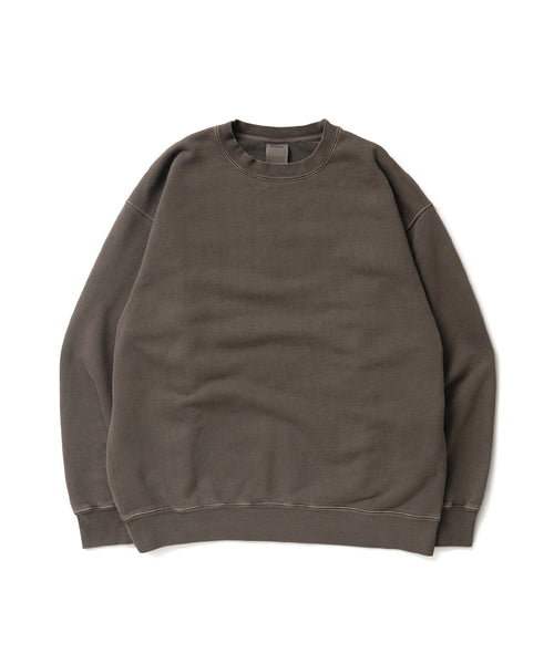 Heavy Pigment Dye Sweatshirt / BROWN - BROWN