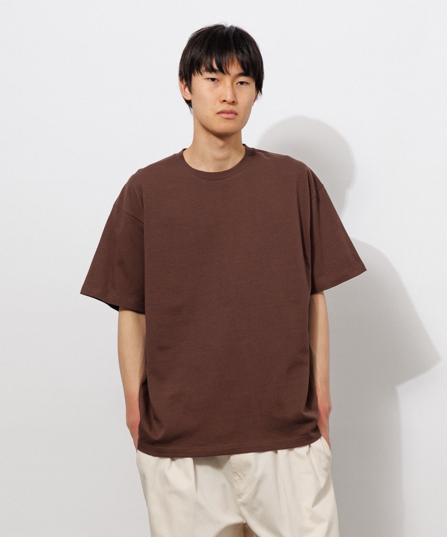 Heavy Crewneck T-Shirt / BROWN