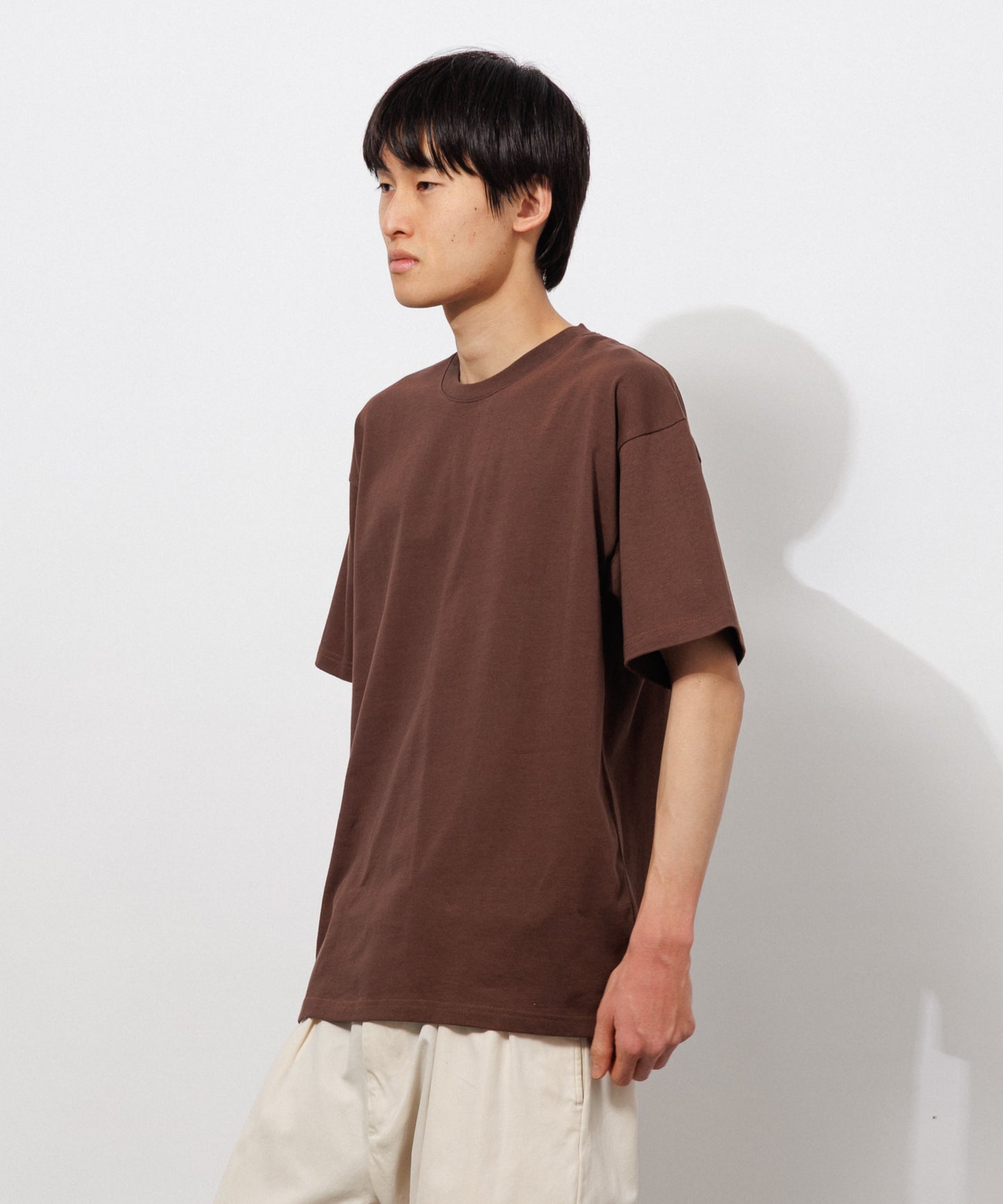 Heavy Crewneck T-Shirt / BROWN