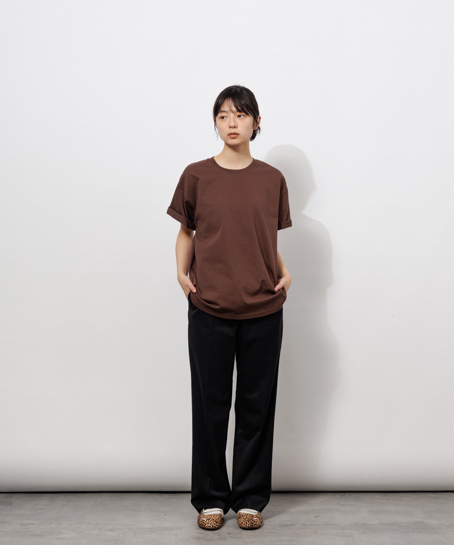 Heavy Crewneck T-Shirt / BROWN