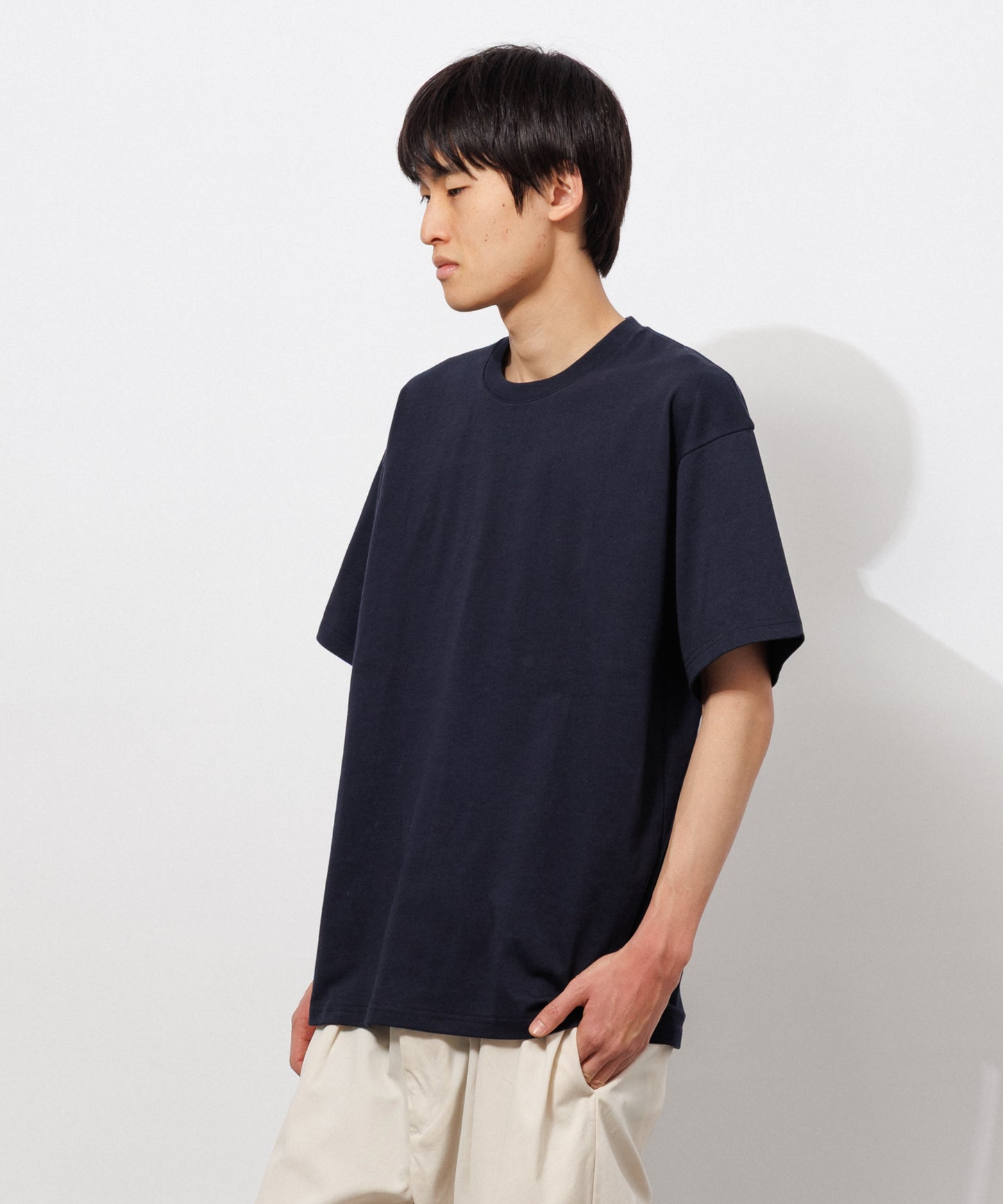 Heavy Crewneck T-Shirt / DARK NAVY