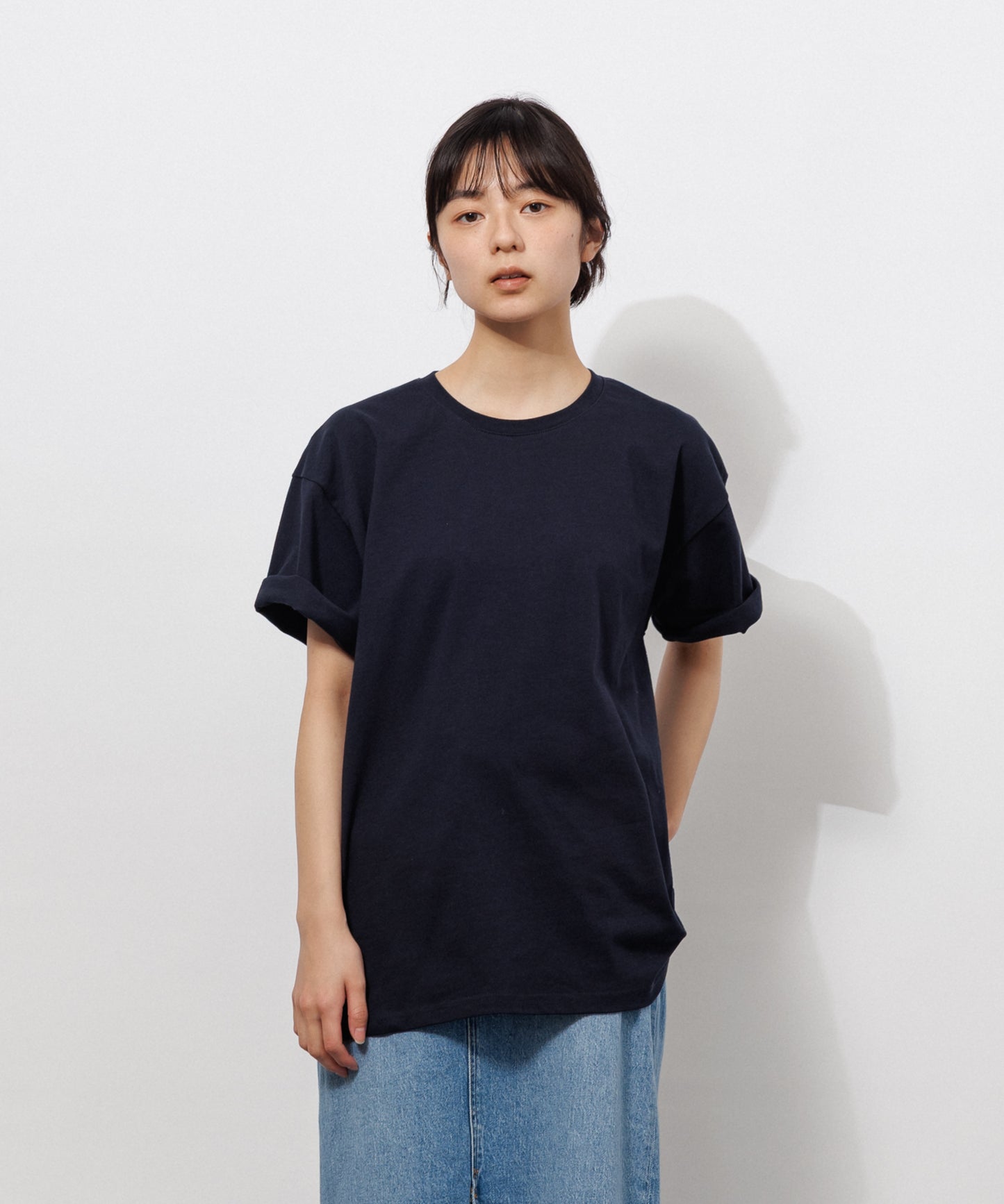 Heavy Crewneck T-Shirt / DARK NAVY